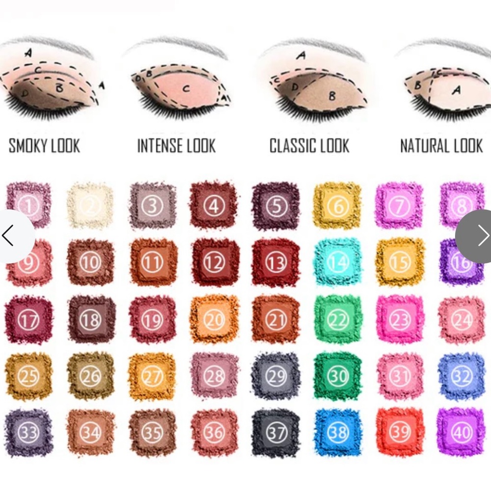 Eyeshadow Palette - Bold Multi-Color Collection - 40 colors - New - Picture 4 of 11